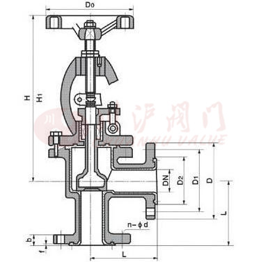 角式截止閥結構圖