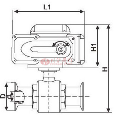 電動(dòng)衛(wèi)生級(jí)球閥結(jié)構(gòu)圖
